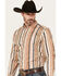 Image #2 - RANK 45® Men's Durango Southwestern Striped Print Long Sleeve Button-Down Stretch Western Shirt, Tan, hi-res