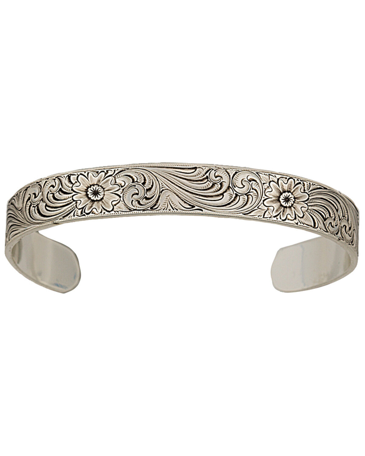 Image #1 - Montana Silversmiths Antiqued Montana Classic Engraved Narrow Cuff, Silver, hi-res