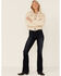 Image #4 - Vigoss Women's Button Up Cropped Sherpa Jacket, Ivory, hi-res