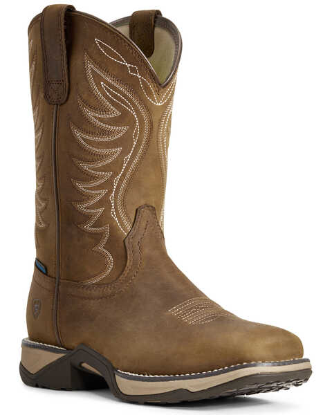 Ariat Women's Anthem Waterproof Western Boots - Square Toe, Brown, hi-res