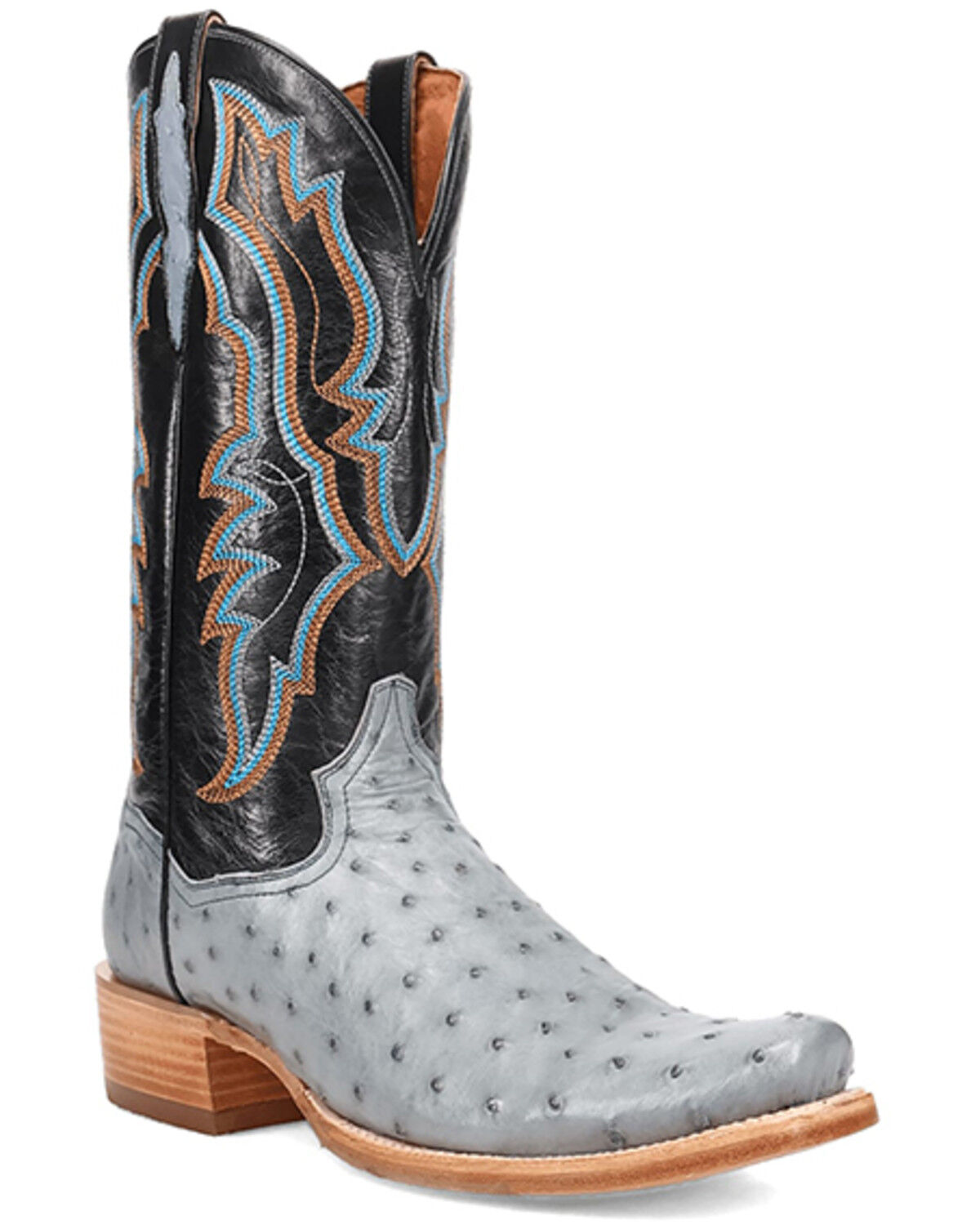 Image #1 - Dan Post Men's Brady Exotic Ostrich Western Boots - Square Toe, , hi-res