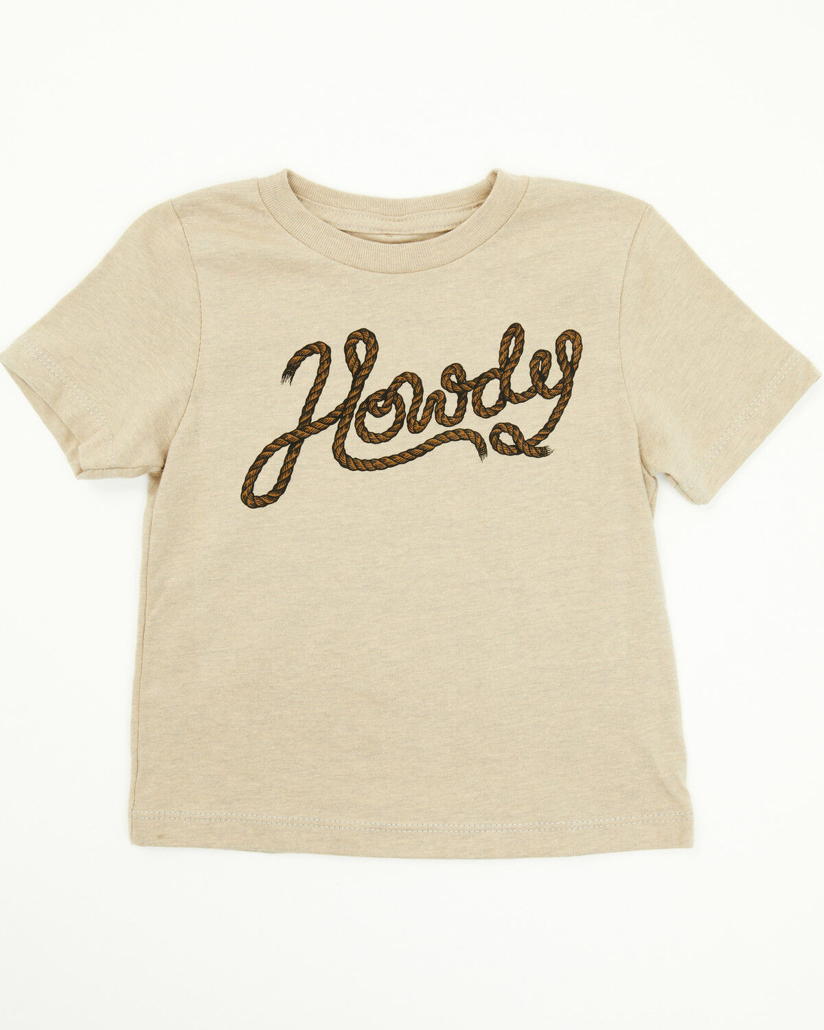 Image #1 - Cody James Toddler Boys' Howdy Short Sleeve Graphic T-Shirt, Tan, hi-res