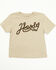 Image #1 - Cody James Toddler Boys' Howdy Short Sleeve Graphic T-Shirt, Tan, hi-res