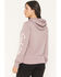 Image #4 - Carhartt Women's Sawyer Script Midweight Relaxed Fit Hoodie, Berry, hi-res