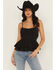 Image #1 - Originality Women's Emma Sleeveless Tie-Back Top, Black, hi-res