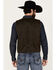 Image #4 - Cody James Men's Pancho Villa Oilskin Button-Front Western Vest , Brown, hi-res