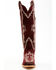 Image #4 - Dan Post Women's Marlowe Suede Western Boots - Snip Toe, Red, hi-res