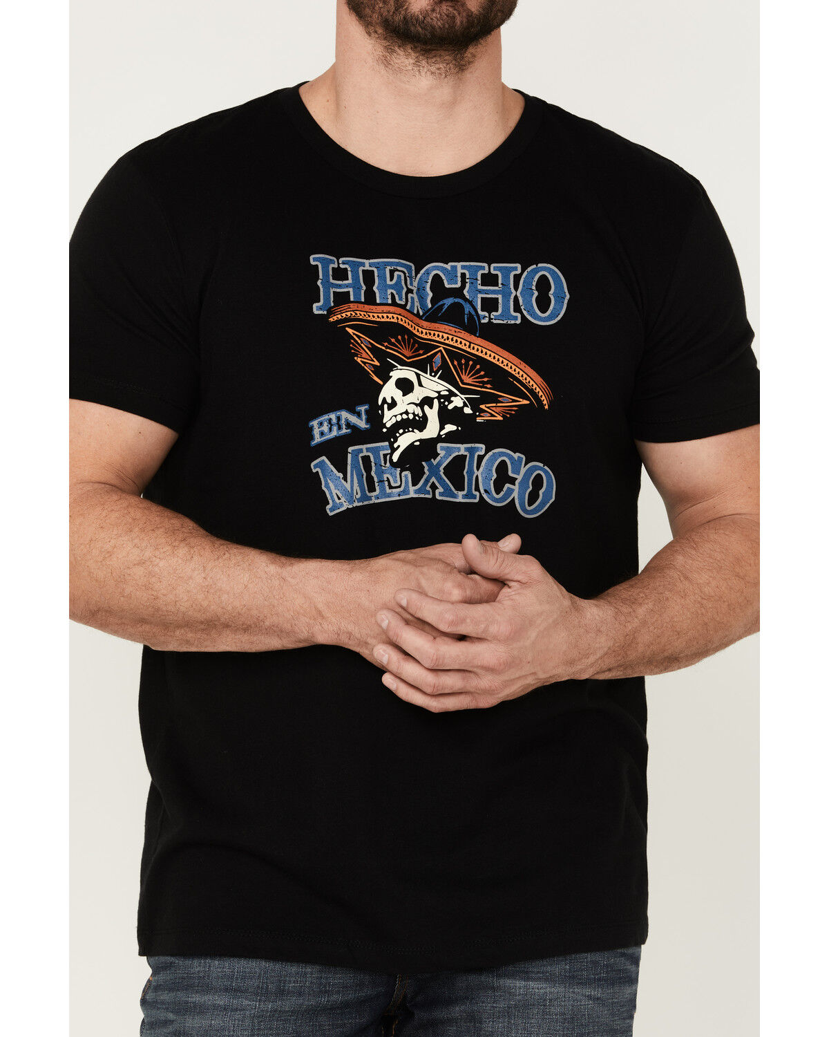 Image #3 - Moonshine Spirit Men's Hecho En Mexico Skull Graphic Short Sleeve T-Shirt, Black, hi-res