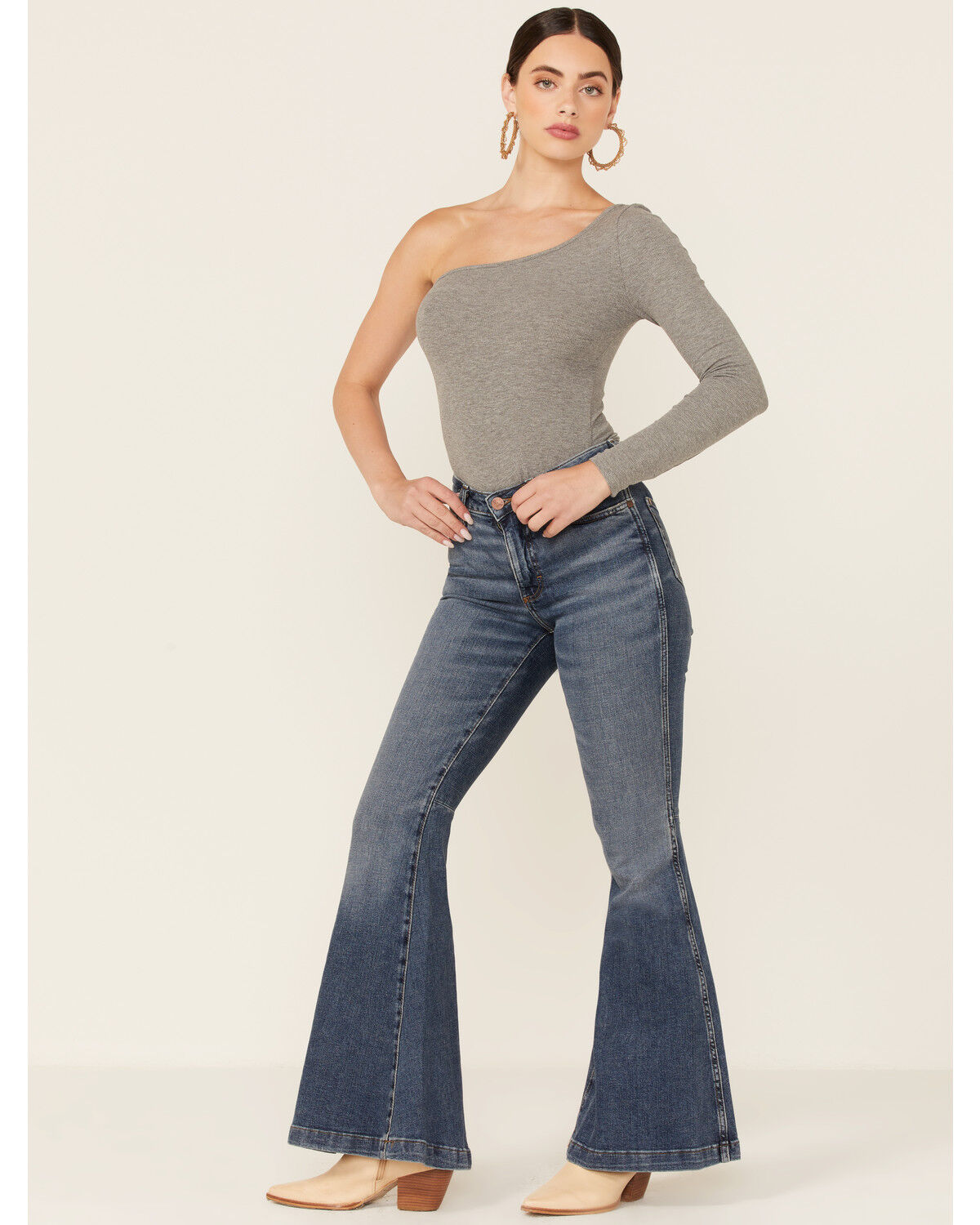 Image #1 - Wrangler Retro Women's High Rise Trumpet Flare Denim Jeans, , hi-res
