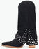 Image #3 - Dingo Women's Howdy Honey Suede Western Boots - Snip Toe, Black, hi-res