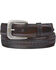 Lucchese Men's Black Cherry Goatskin Leather Belt, Black Cherry, hi-res