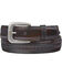 Image #1 - Lucchese Men's Black Cherry Goatskin Leather Belt, Black Cherry, hi-res