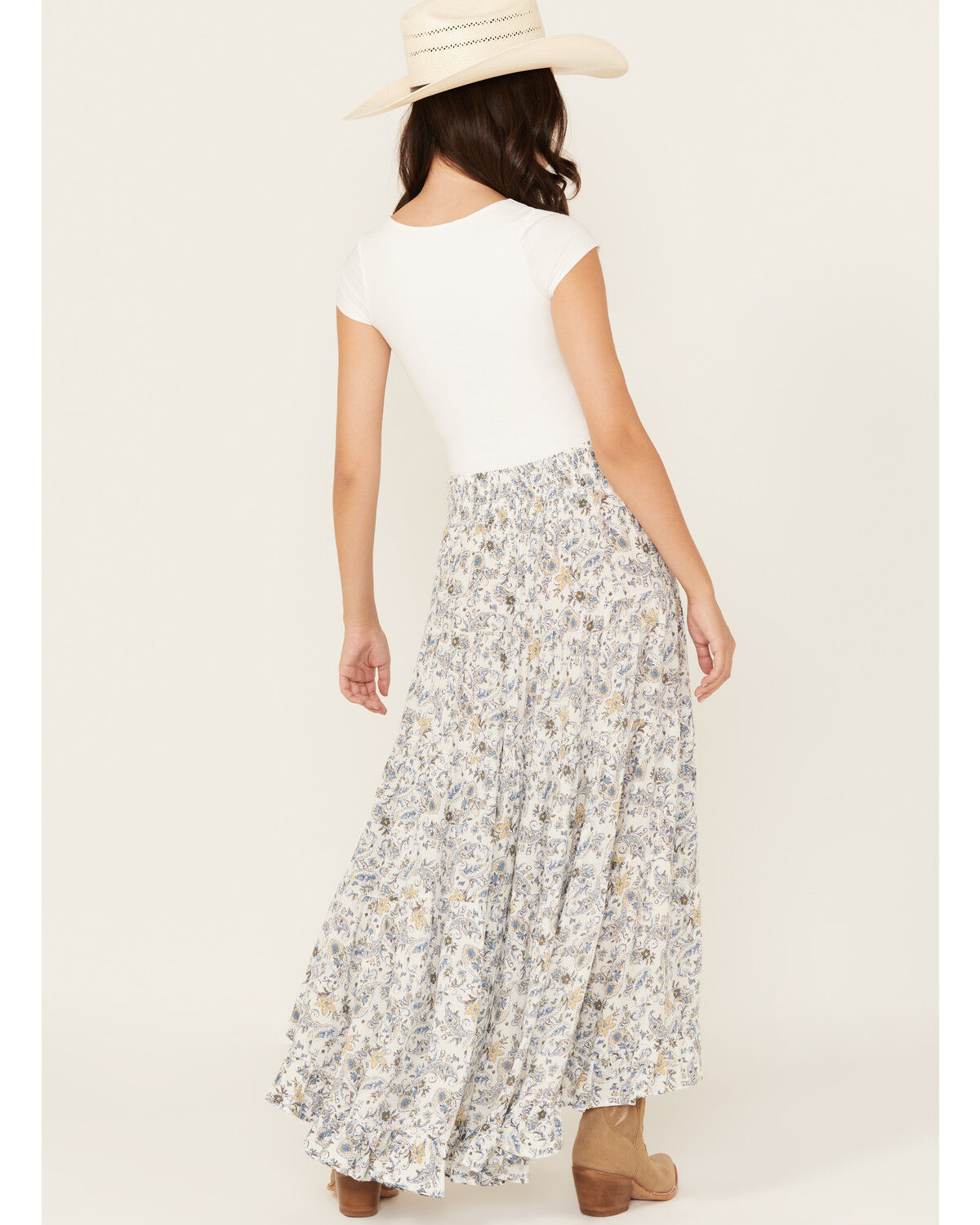 Image #4 - Wild Moss Women's Paisley Print High-Low Midi Skirt, Multi, hi-res