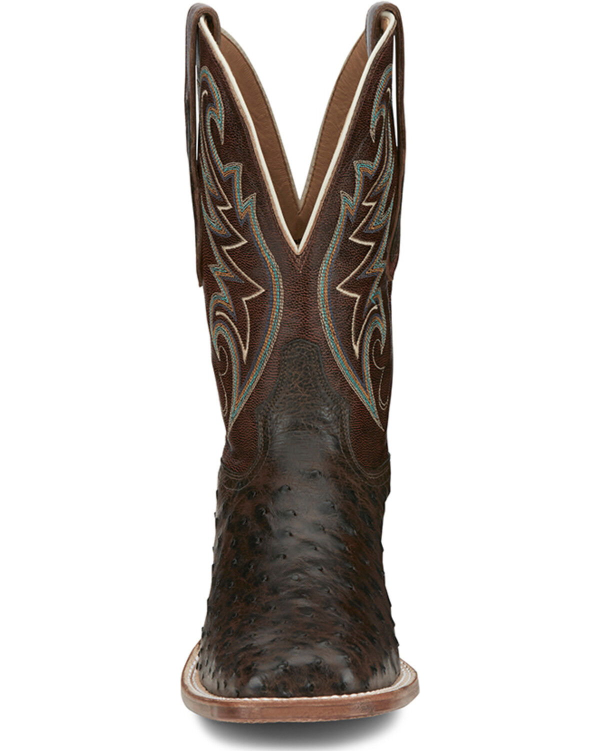 Image #4 - Tony Lama Men's Sienna Exotic Full-Quill Ostrich Western Boots - Broad Square Toe, Brown, hi-res