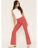 Image #1 - Wrangler X Lainey Wilson Women's High Rise Slim Flare Stretch Denim Jeans, Multi, hi-res