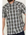Image #3 - Moonshine Spirit Men's Macho Plaid Print Short Sleeve Snap Western Shirt, White, hi-res