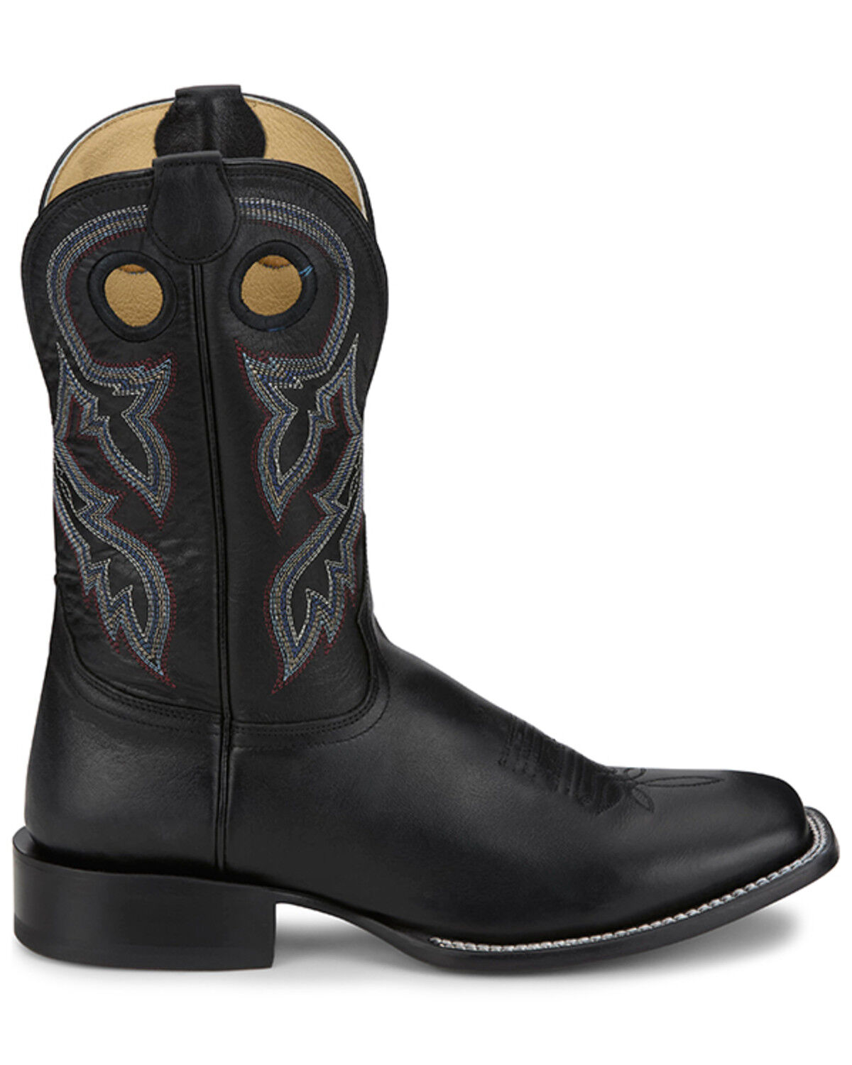 Image #2 - Tony Lama Men's Lars Western Boots - Broad Square Toe, Black, hi-res