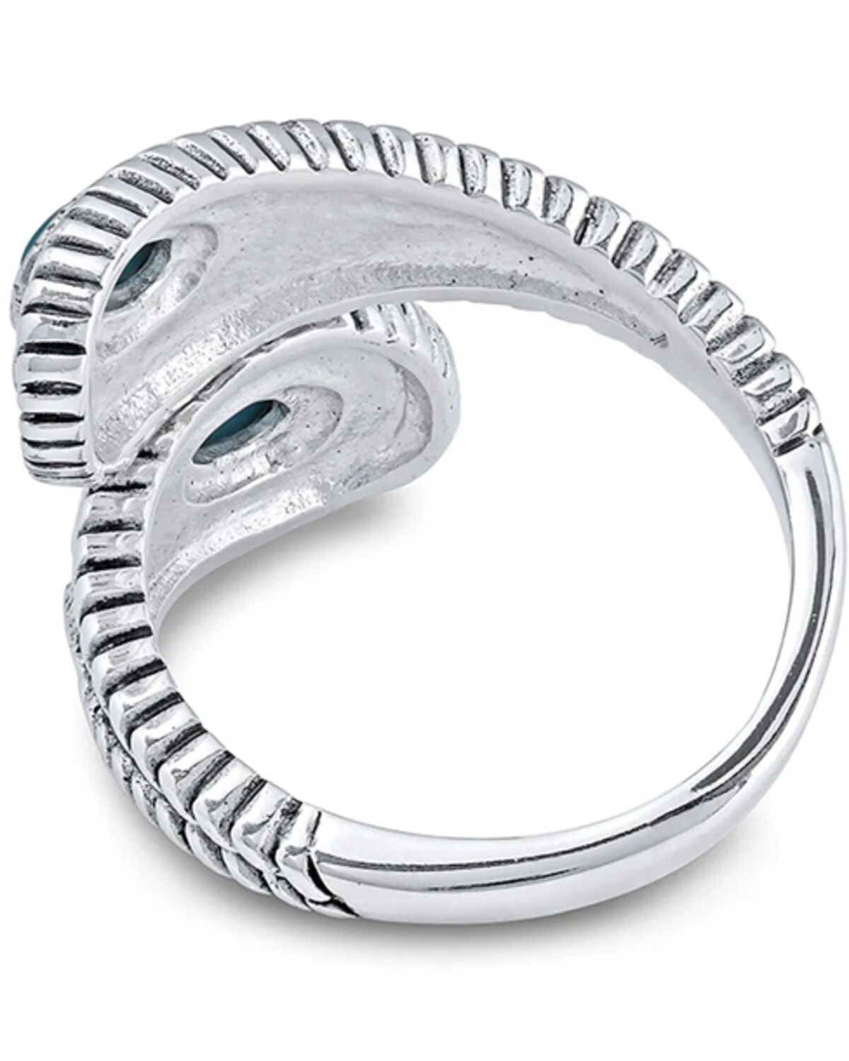 Image #2 - Montana Silversmiths Women's Balancing The Whole World Turquoise Open Ring, Silver, hi-res