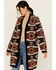 Image #1 - Shyanne Women's Southwestern Print Duster, Chocolate, hi-res