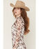 Image #2 - Rock & Roll Denim Women's Cow Print Long Sleeve Mesh Mini Dress, Brown, hi-res