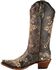 Image #3 - Circle G Women's Crackle Embroidered Western Boots - Snip Toe, Black, hi-res
