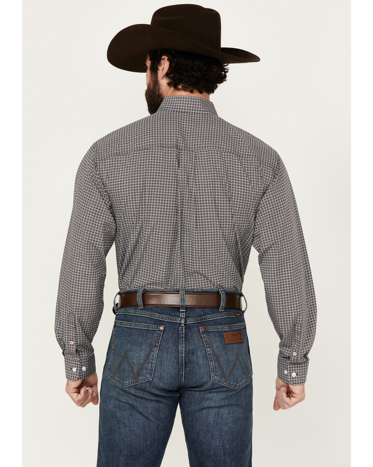 Image #4 - Cinch Men's Geo Print Long Sleeve Button-Down Western Shirt, Black, hi-res