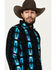 Image #2 - Rock & Roll Denim Men's Southwestern Print Berber Pullover, Teal, hi-res