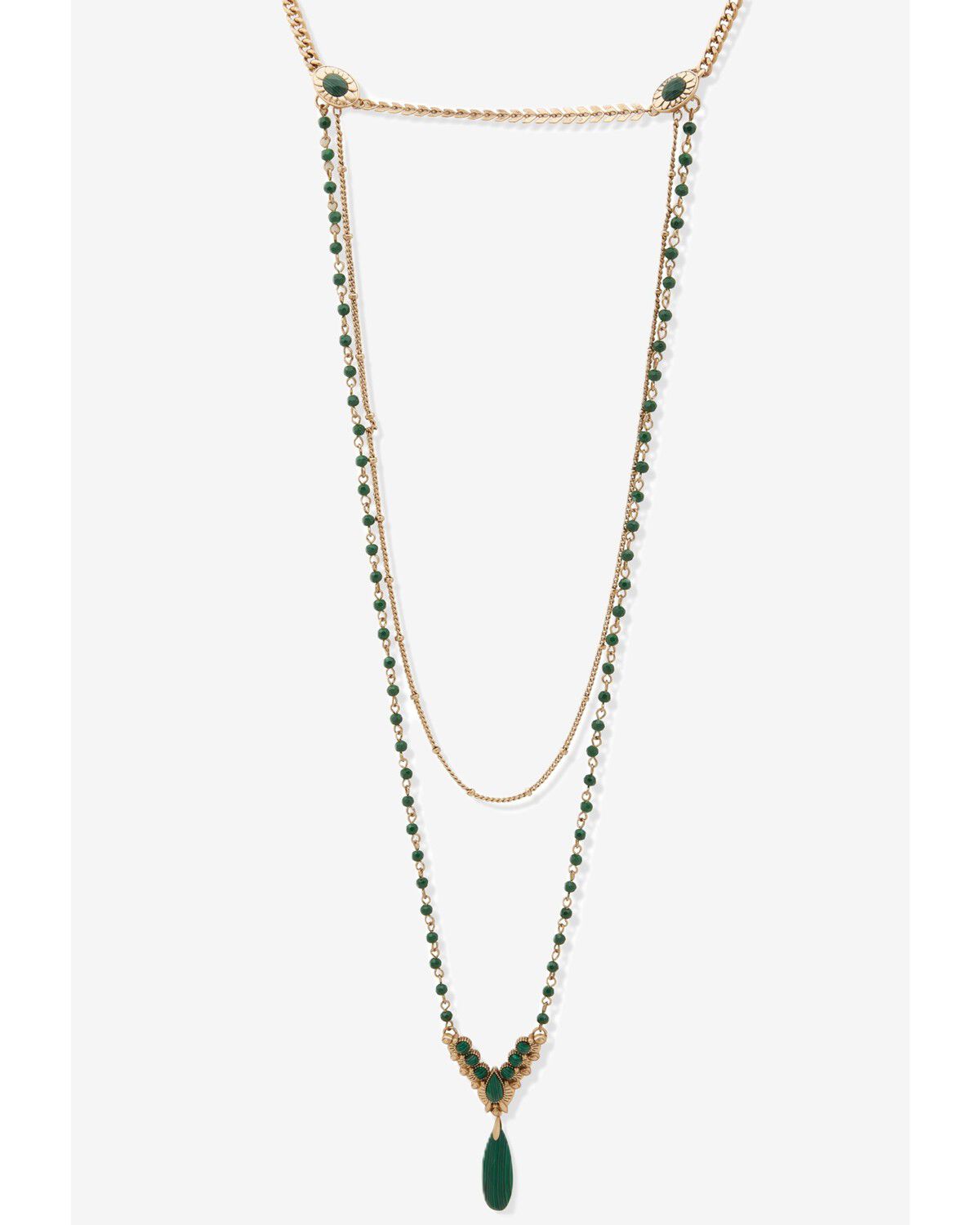 Lainey Wilson Women's Stone Swag Chain Necklace, Gold, hi-res