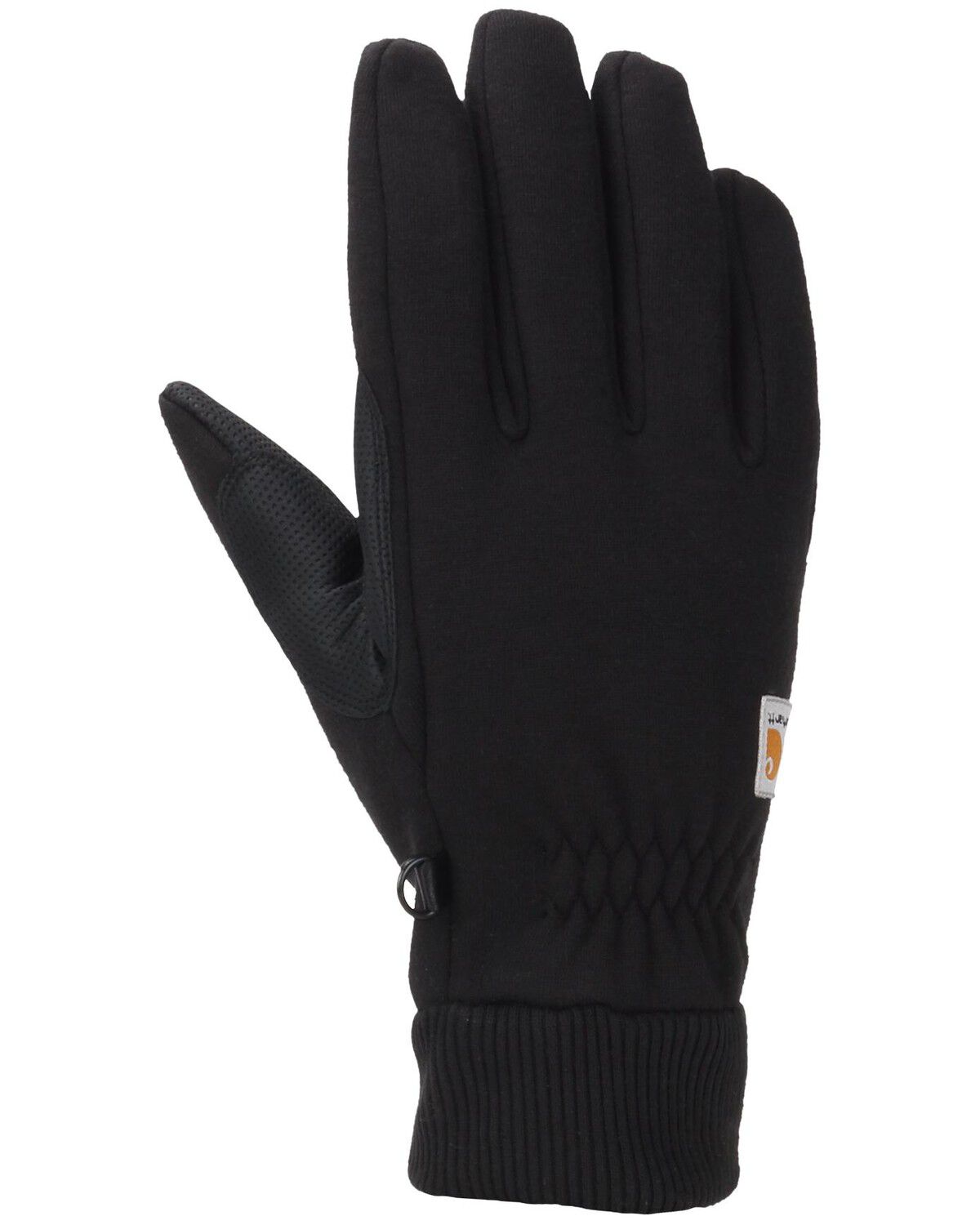 Carhartt Women's Wind Fighter&reg; Thermal-Lined Fleece Touch-Sensitive Knit Cuff Glove, Black, hi-res