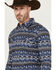 Image #2 - Cody James Men's Coyote Trail Southwestern Print Long Sleeve Snap Western Shirt , Light Blue, hi-res