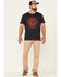 Image #2 - Flag & Anthem Men's Navy Fire Hot Sauce Graphic Slub Short Sleeve T-Shirt, Navy, hi-res