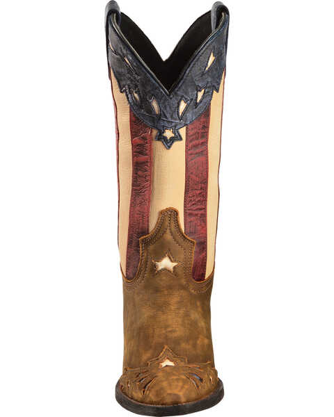 Laredo Women's Keyes Stars & Stripes Western Boots - Snip Toe, Tan, hi-res