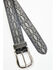 Image #2 - Shyanne Women's Embossed & Studded Leather Belt, Black/grey, hi-res