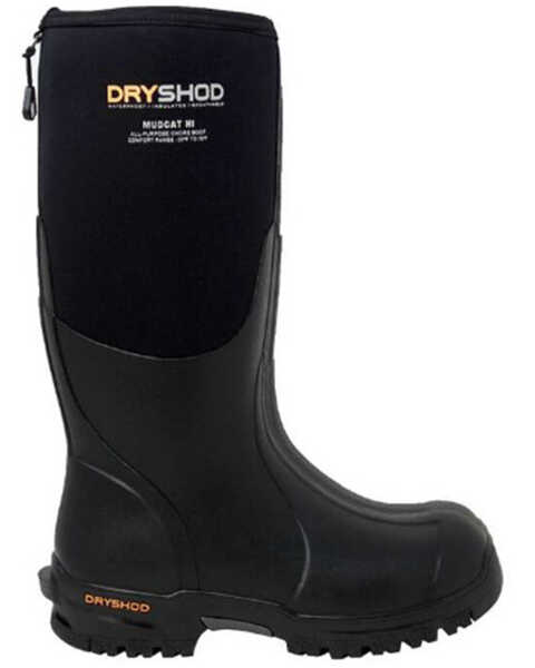 Image #2 - Dryshod Men's Mudcat High Rugged Knee Work Boots - Round Toe, Black, hi-res