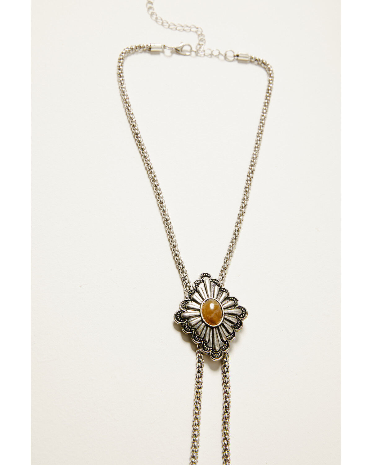 Image #3 - Shyanne Women's Diamond Concho Stone Bolo Necklace, Silver, hi-res