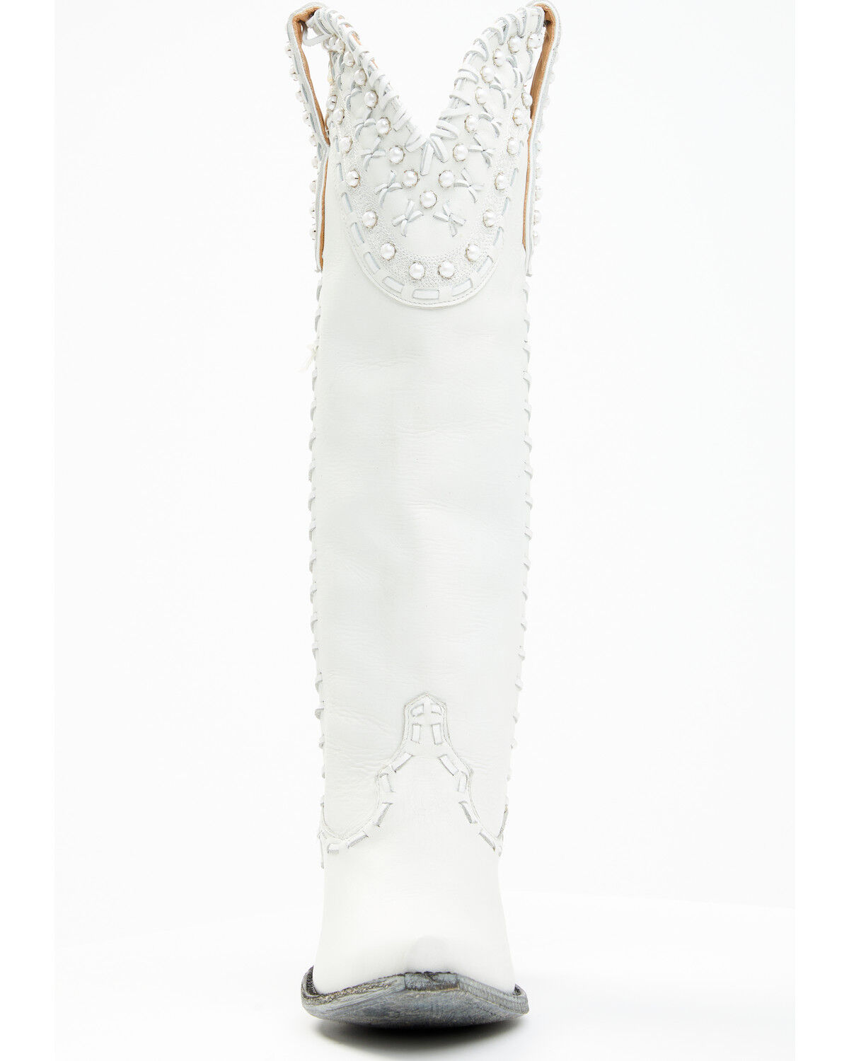 Image #4 - Boot Barn X Double D Women's Exclusive Bridal Pearl Western Bridal Boots - Snip Toe, White, hi-res