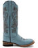 Image #2 - Ferrini Women's Ella Cross Western Boots - Broad Square Toe, Aqua, hi-res