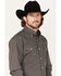Image #2 - Roper Men's Geo Print Long Sleeve Button Down Stretch Western Shirt, Green, hi-res