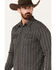 Image #2 - Moonshine Spirit&reg; Men's Concrete Cowboy Striped Print Long Sleeve Snap Western Shirt, Black, hi-res