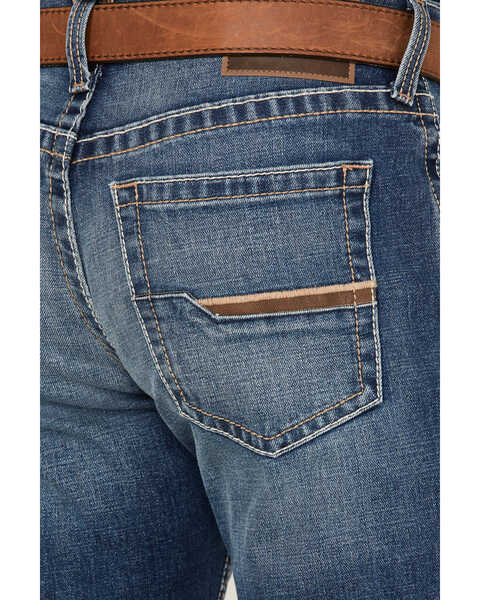 Image #4 - Ariat Men's M4 Marshall Walden Medium Wash Stretch Realxed Straight Jeans , Blue, hi-res