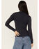 Image #4 - Sadie & Sage Women's Amia Long Sleeve Sweater, Navy, hi-res