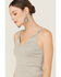 Image #2 - Miss Me Women's Rhinestone Knotted Sleeveless Tank Top, Silver, hi-res