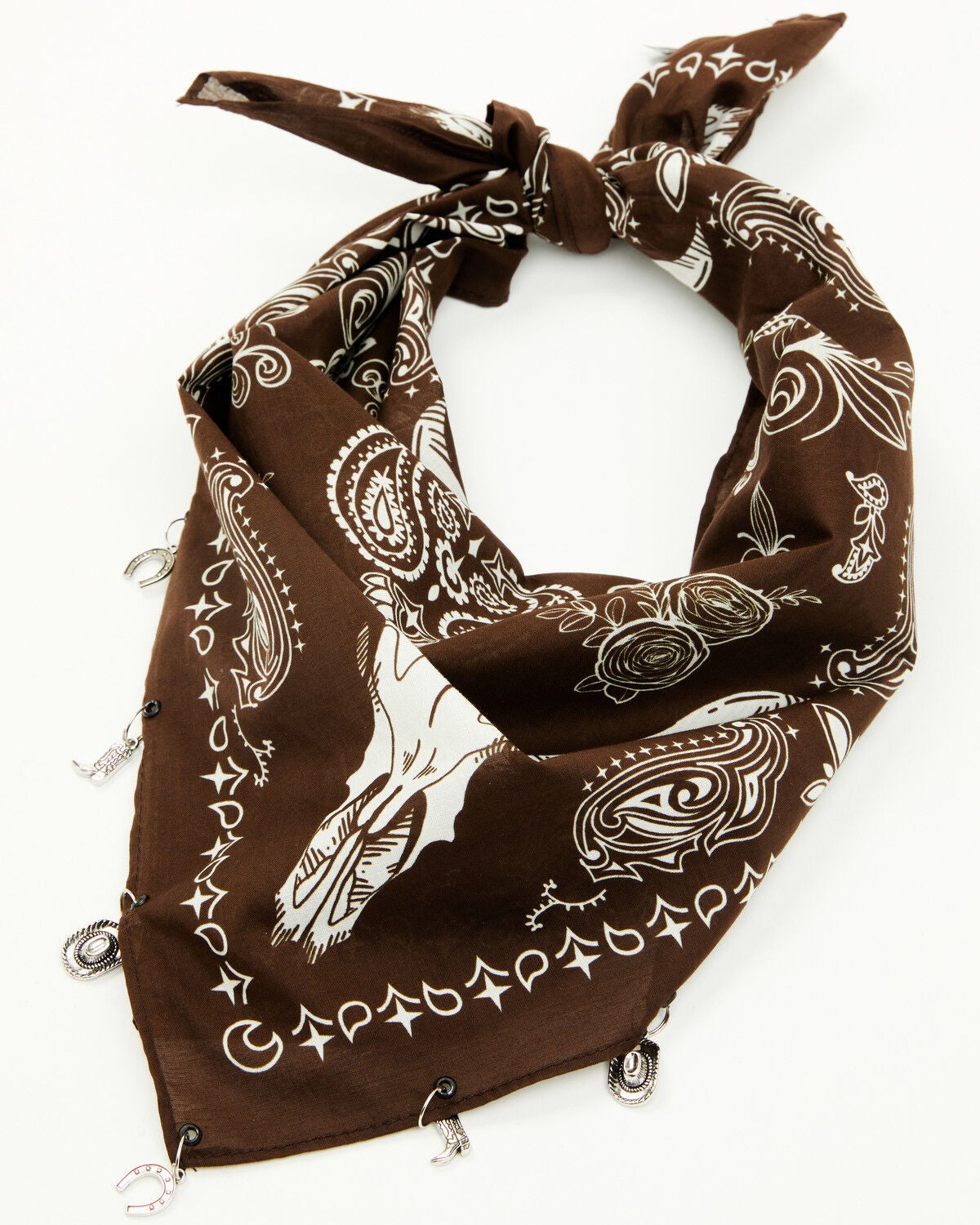 Idyllwind Women's Charmed Rosewood Bandana, Brown, hi-res