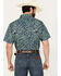 Image #4 - Roper Men's West Made Leaf and Horseshoe Print Short Sleeve Pearl Snap Western Shirt, , hi-res