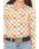 Image #3 - Roper Girls' Western Checkered Long Sleeve Pearl Snap Western Shirt, Multi, hi-res