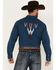 Image #4 - Ariat Men's Chimayo Long Sleeve Snap Western Shirt, Blue, hi-res