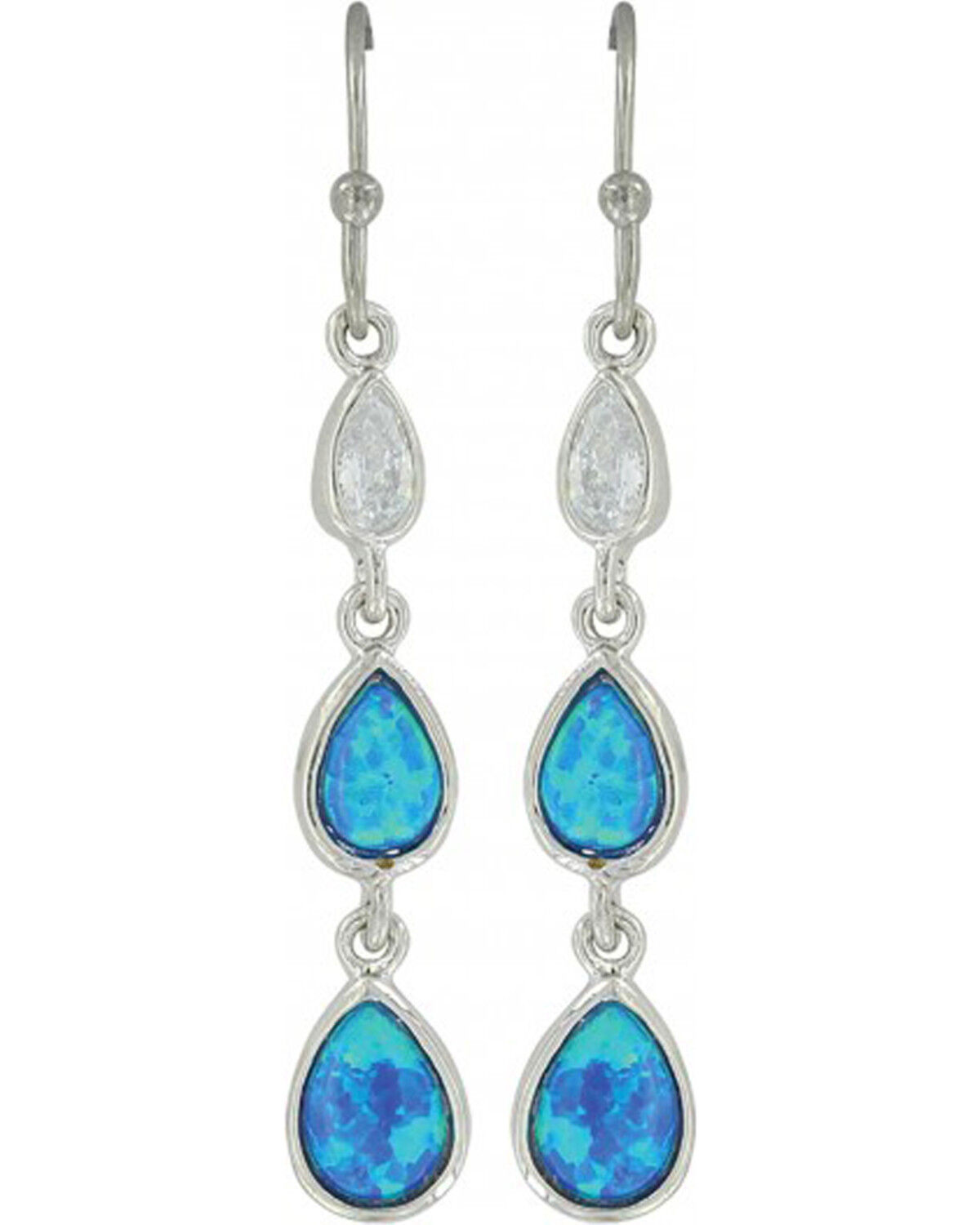 Image #1 - Montana Silversmiths Women's Silver River of Lights Falling into Water Earrings, Silver, hi-res