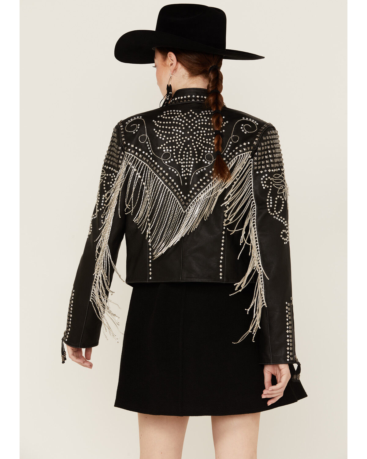 Image #4 - Double D Ranchwear Women's Iced Crystals Leather Jacket, , hi-res