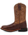 Image #3 - Dan Post Little Boys' Ostrich Print Western Boots - Broad Square Toe, Chocolate, hi-res