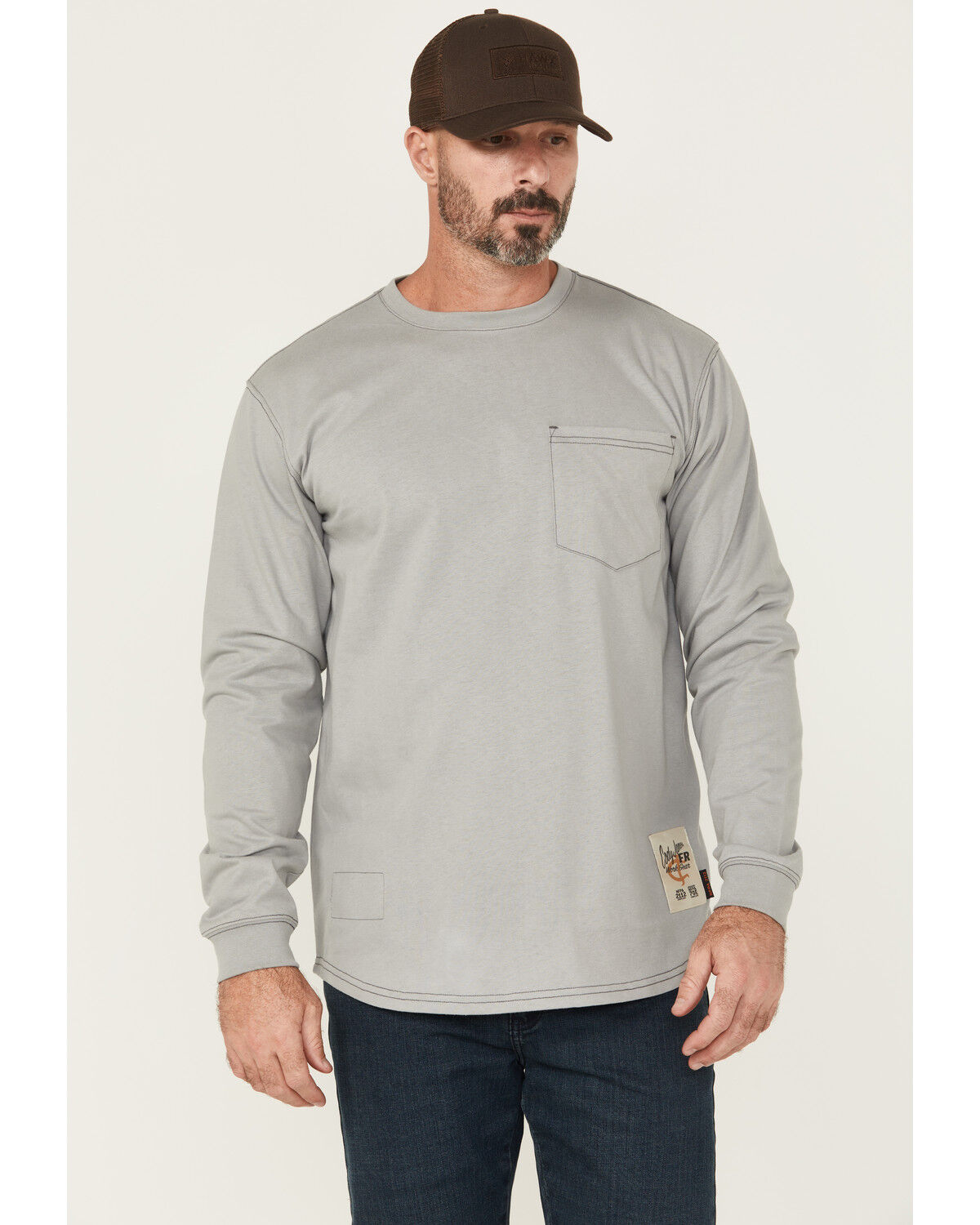 Image #2 - Cody James Men's FR Bandit Long Sleeve Graphic Work T-Shirt, Medium Grey, hi-res